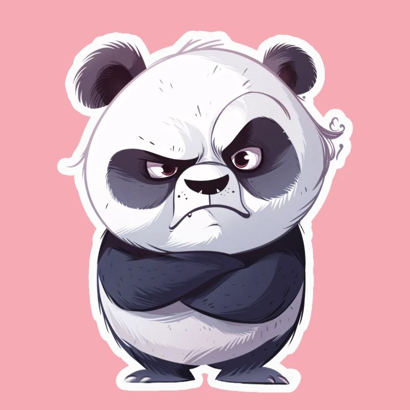 Eingeschnappter Beleidigter Panda
