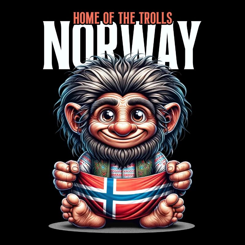 Norwegian Troll with Flag – Home of
