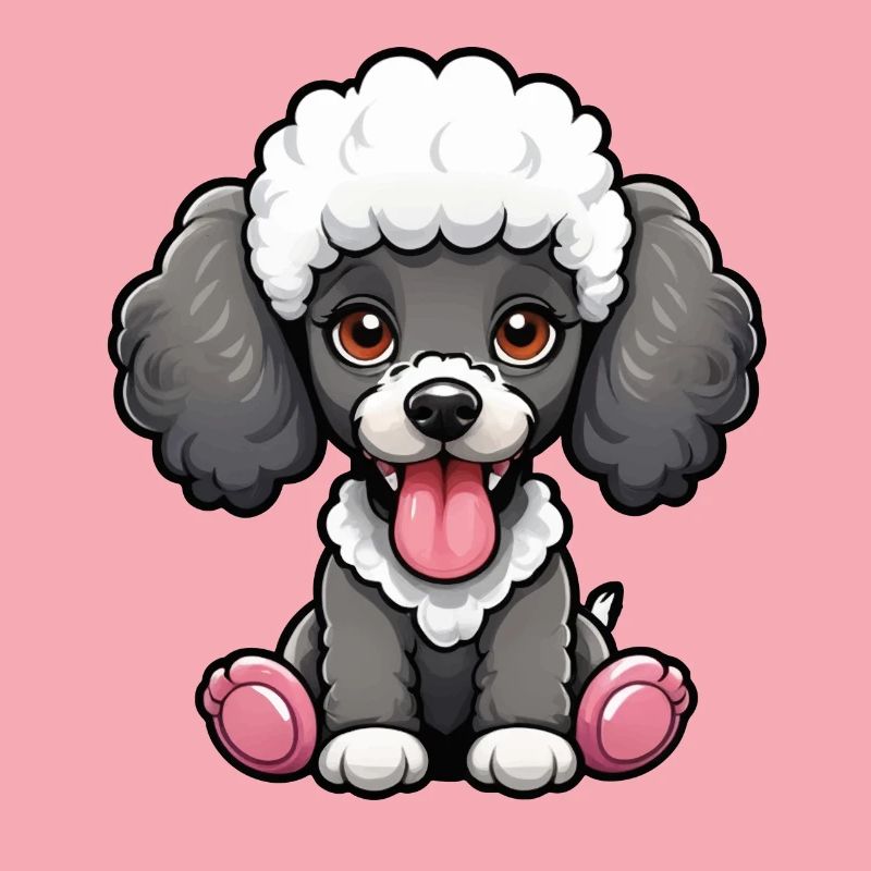 Doux caniche N&B