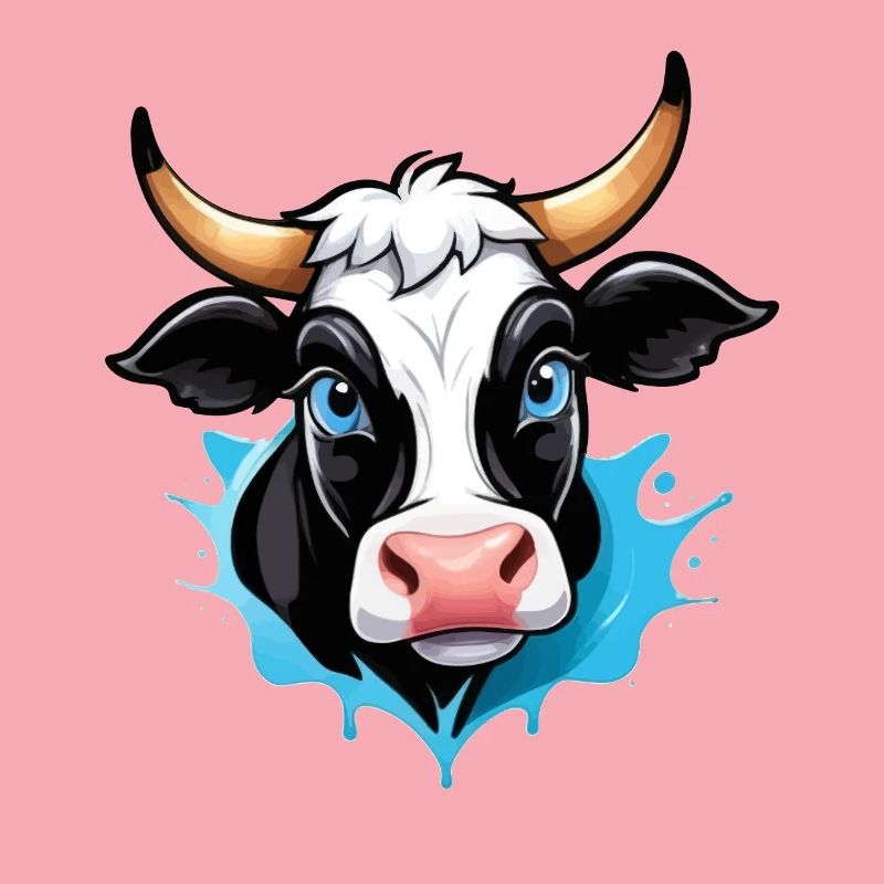 Vache dans le style bande dessinée