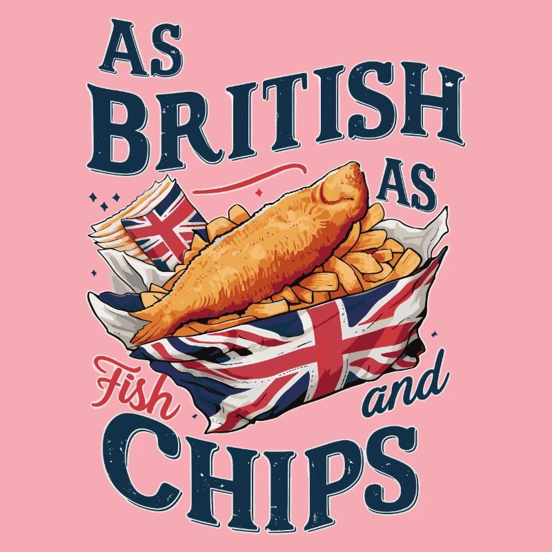 British Pride Fish and Chips Union Jack Design