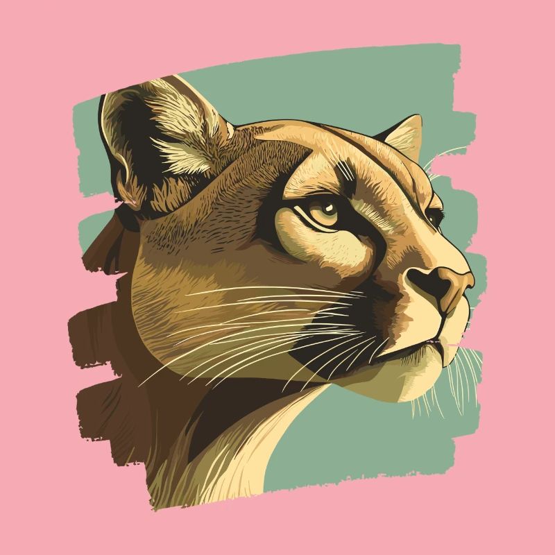 Lion from mountain Retro