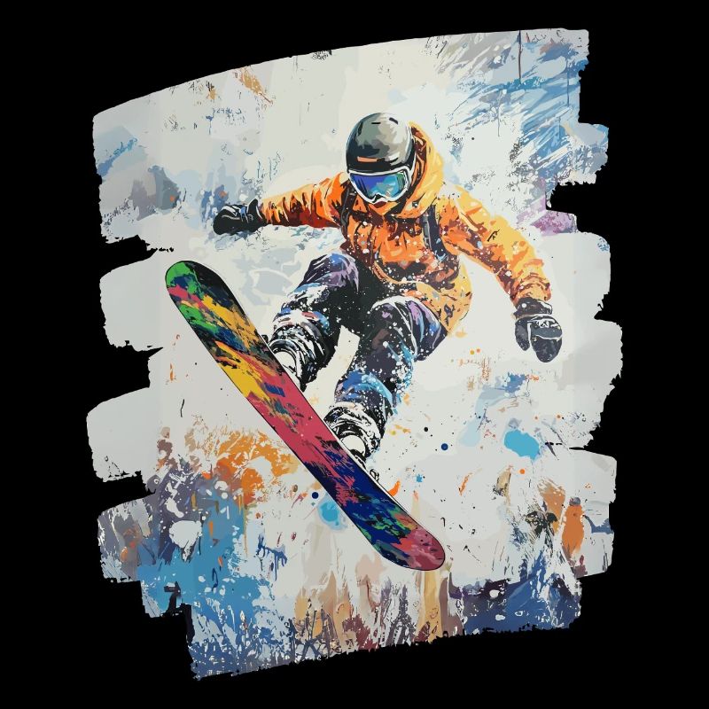 Snowboarder Pulverschnee