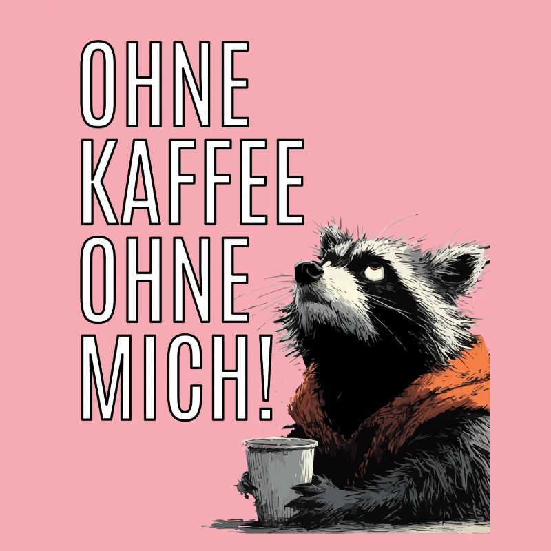 Lustiger Waschbär Kaffee Statement