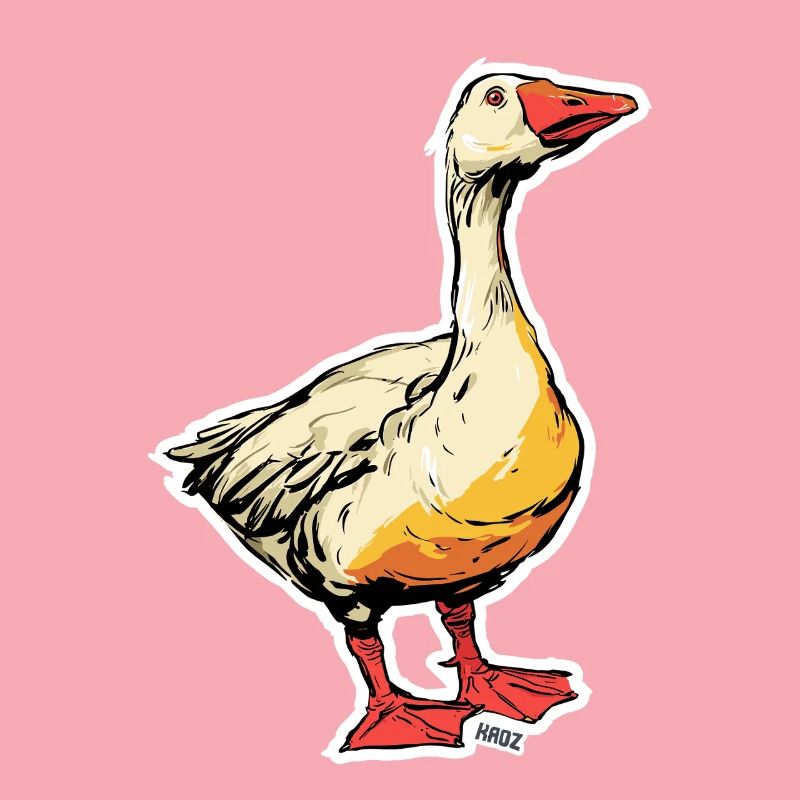 Comic Goose with Beak