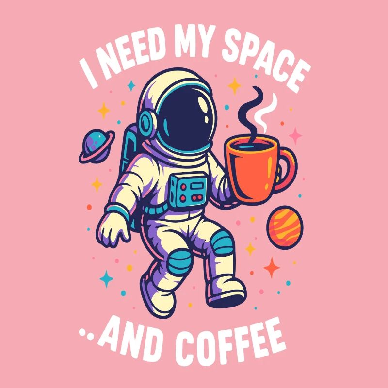 Astronaute avec du café