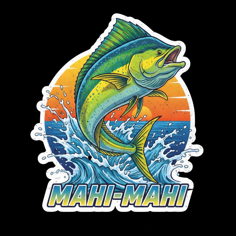 Mahi Mahi Jump at Sunset