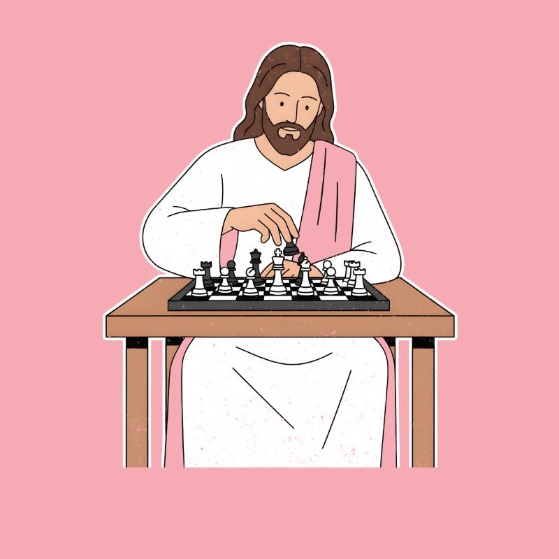 Saint Train aux échecs / Jesus Chess