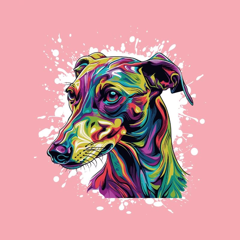 Explosion de couleur Portrait de chien