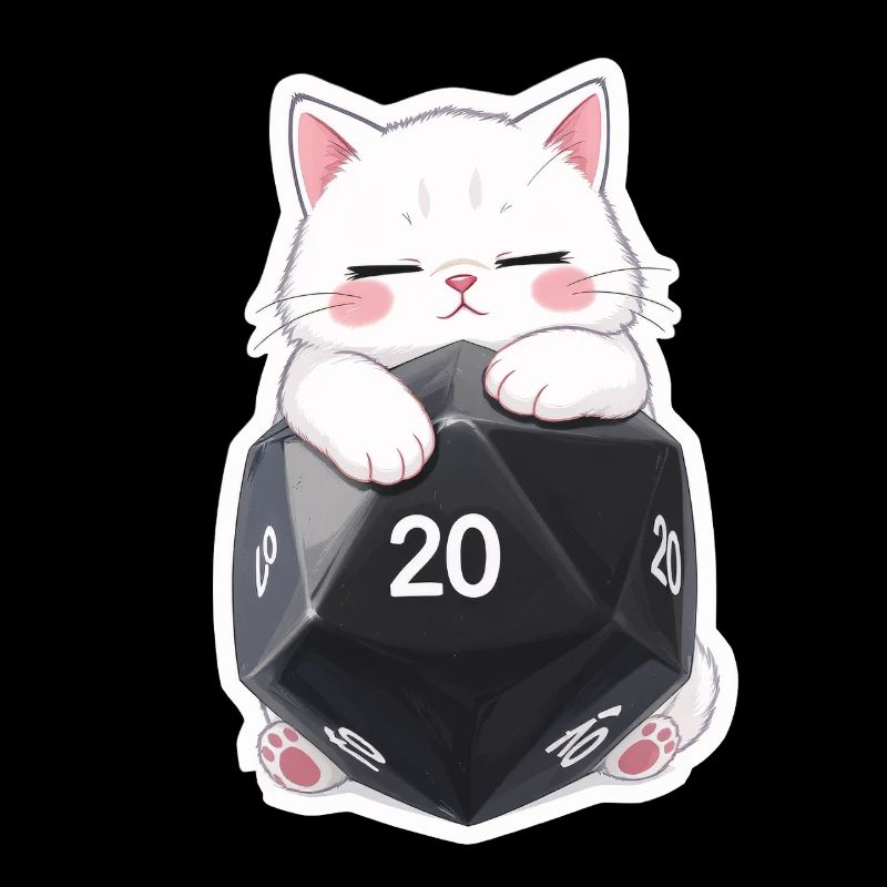 Chat endormi qui serre dans ses bras Cube W20 – Dessin animé