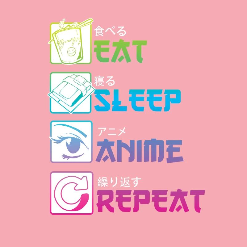 MANGER DORMIR ANIME RÉPÉTER