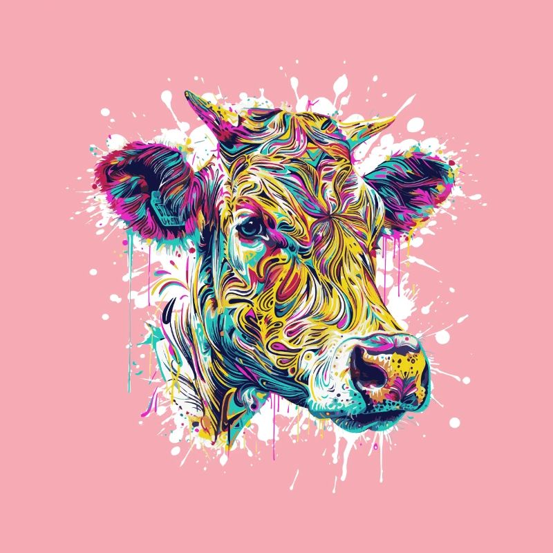 Cow Paint Splash