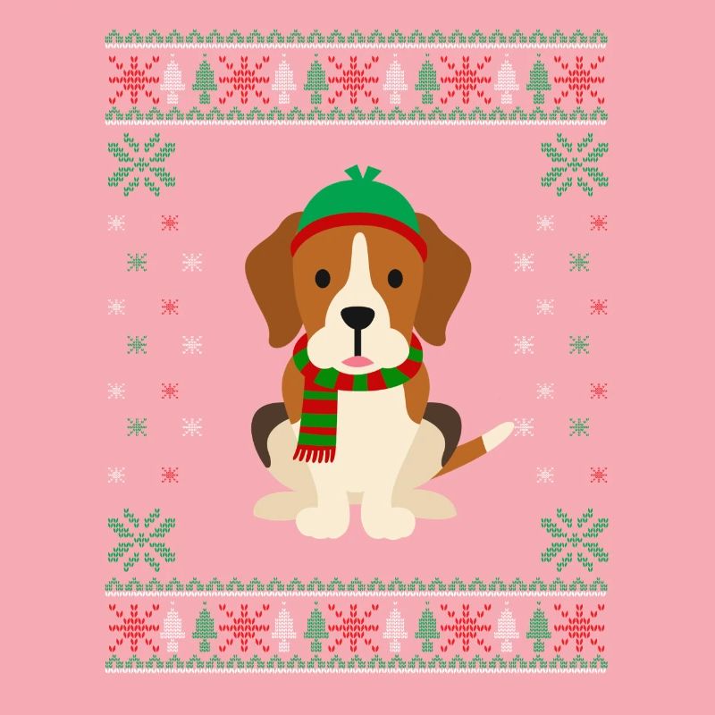 Beagle laid - Conception de chien de Noël