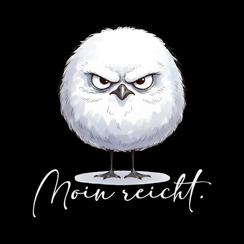 Moin reicht - grimmige runde Möwe