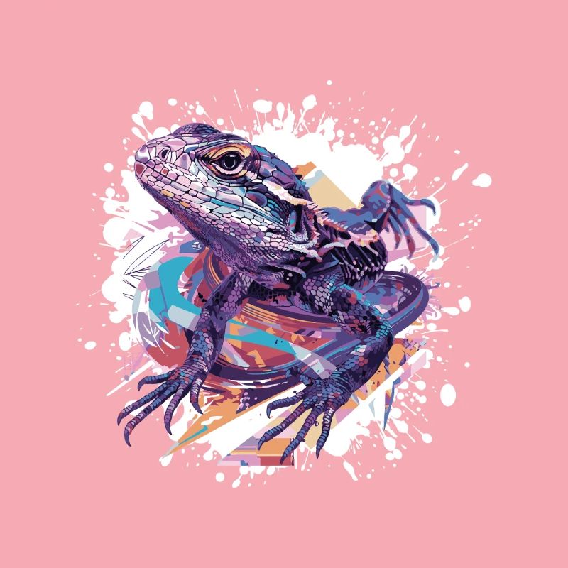 Frosch Farbklecks Kunst