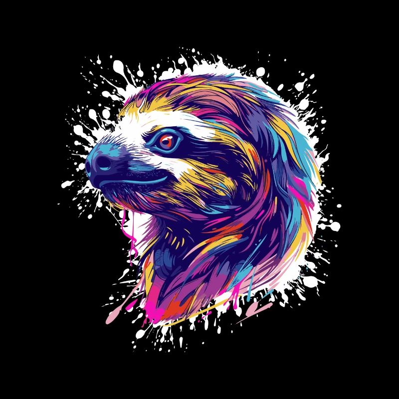 Faultier Sloth Splatter