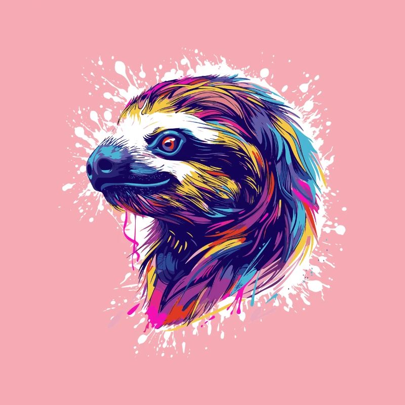 Faultier Sloth Splatter
