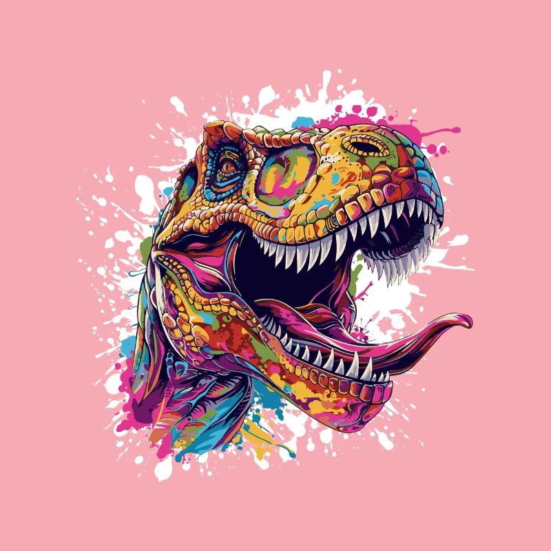 Bunter T-Rex Kopf Splash
