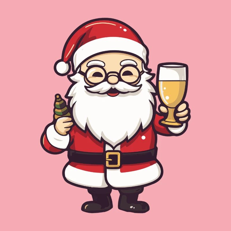 Weihnachtsmann Drinking Comic Weihnachten