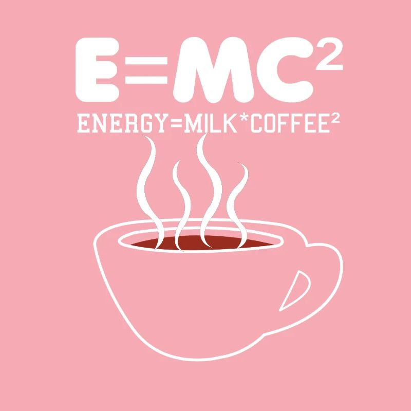 Coffee Formula E=MC2 Illustration