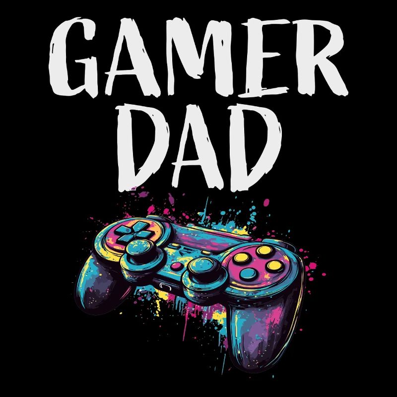 Gamer Dad Controller Farbexplosion