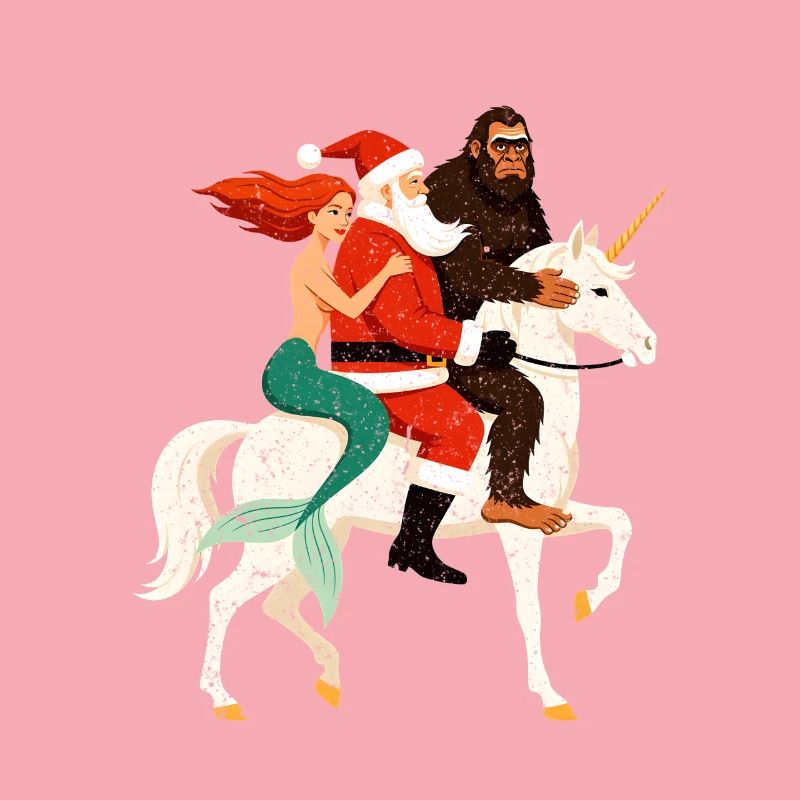Weihnachtshelden auf Einhorn