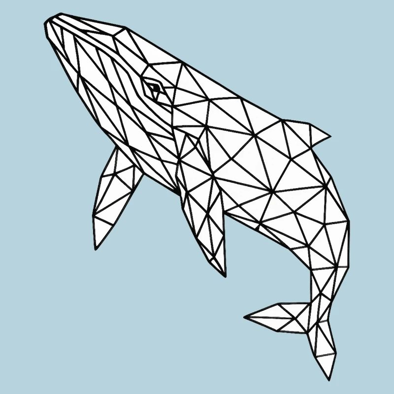 Geometric polygon whale