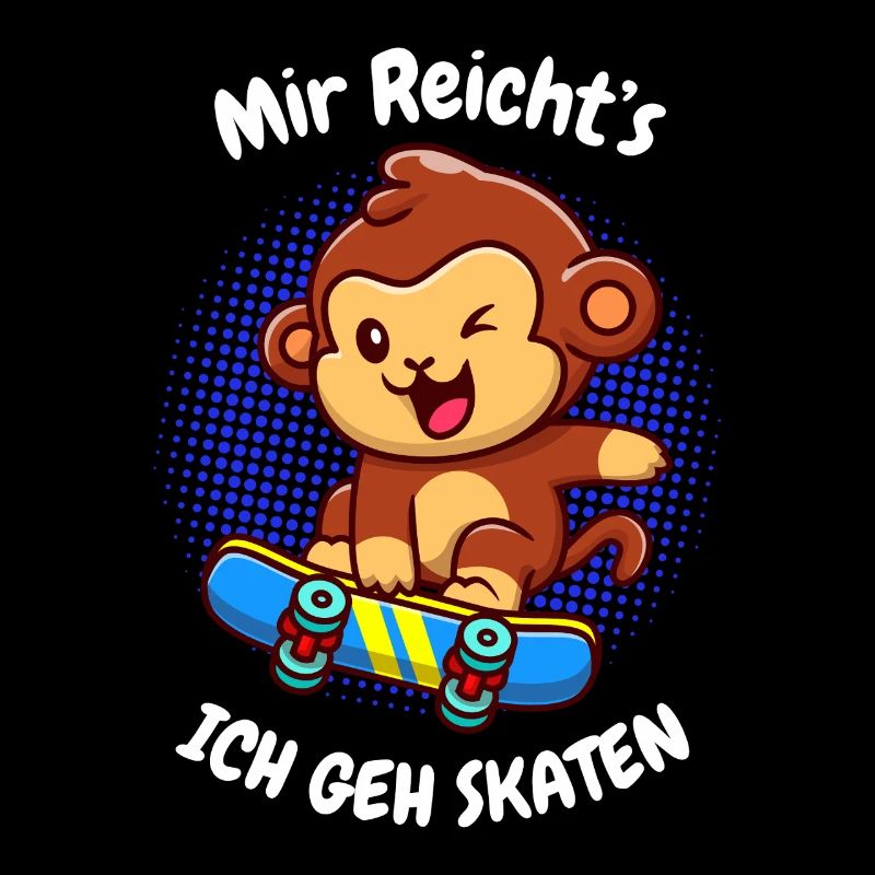 I've had enough, I'm going skating, monkey!