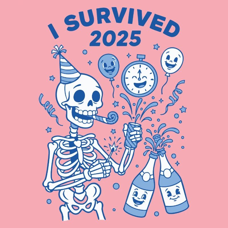 I Survived 2025 Skeleton Celebration Fun