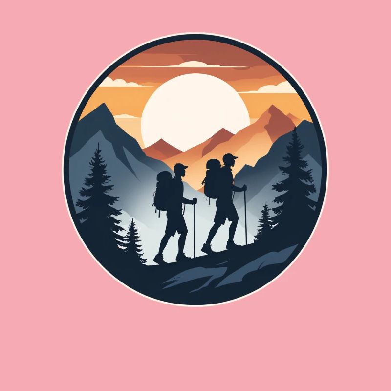 Sunset Hiker Round Logo