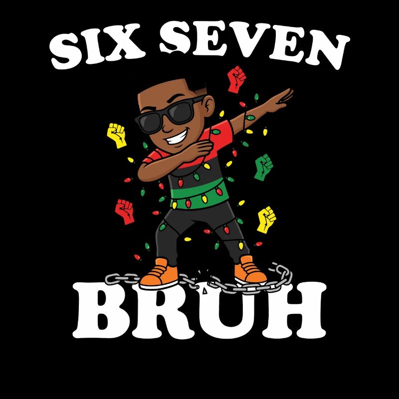 Six Seven Bruh Dabbing Juneteenth Boy Afro Boys