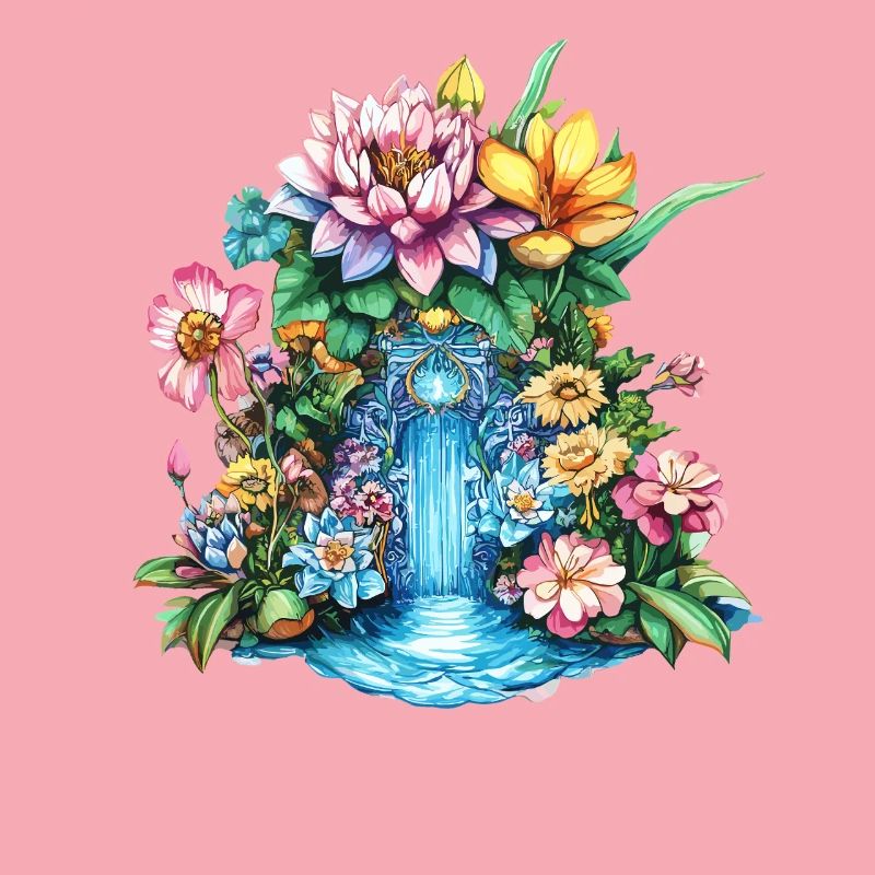 Kaléidoscope de la cascade de fleurs