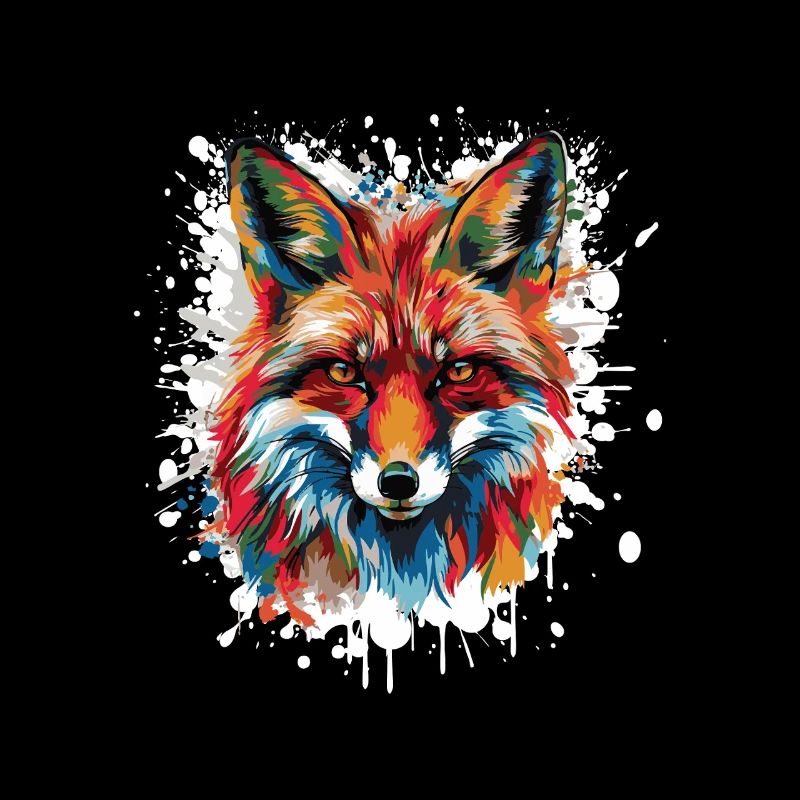 Tête de renard aquarelle