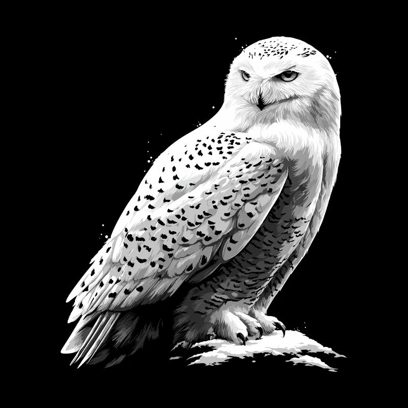 Schneeeule Weiße Eule Kauz Uhu Owl Schnee Eulen