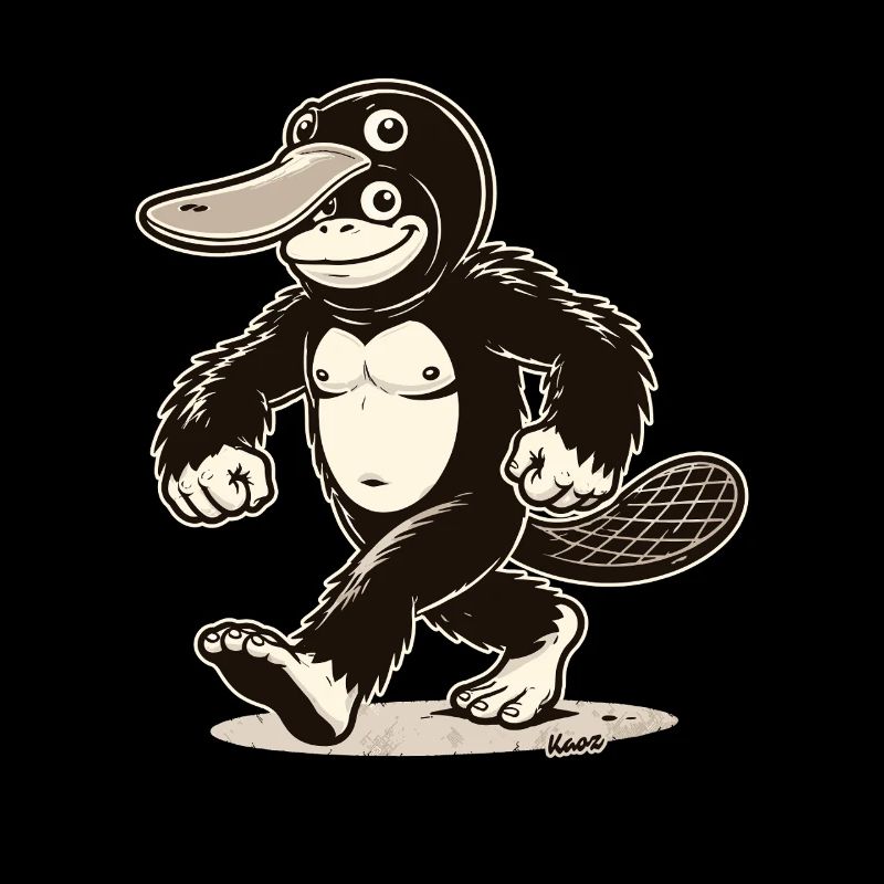 MONKEY IN PLATYPUS COSTUME