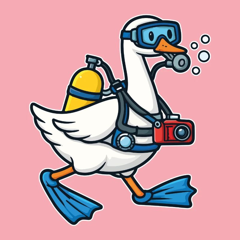 Diver Duck with Camera