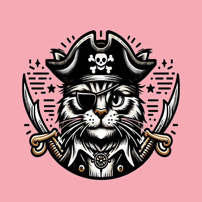 Chat Pirate : Chat pirate avec cache-œil