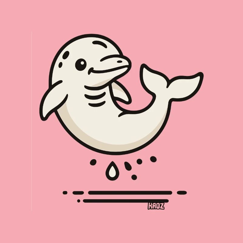 Niedlicher Delfin im Comic Stil