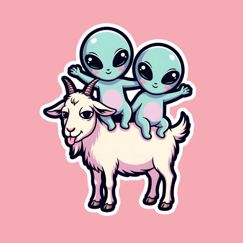 Bébé chèvre extraterrestre drôle