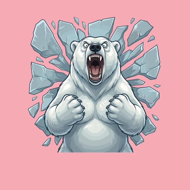 Polarbär bricht Eis