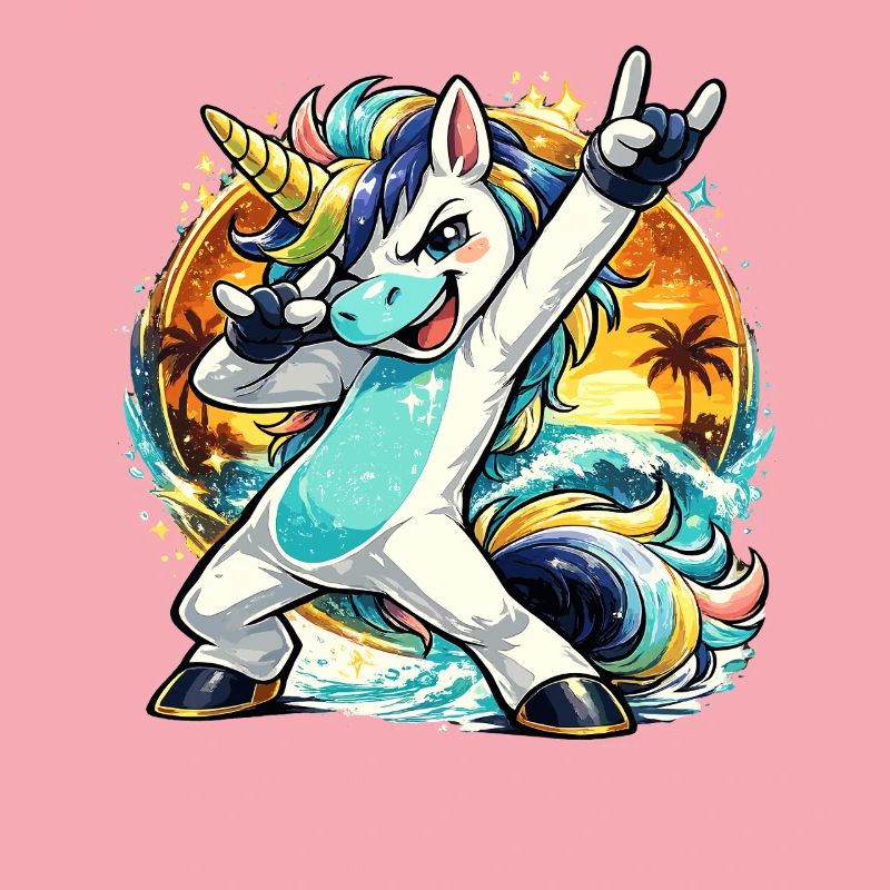 Licorne d’été dans le style du Sunset Beach