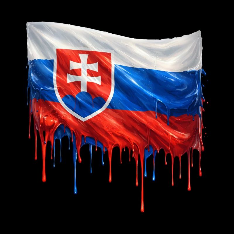 Drapeau Slovaquie Éclaboussures de couleur