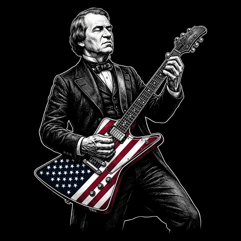 Andrew Johnson plays guitar
