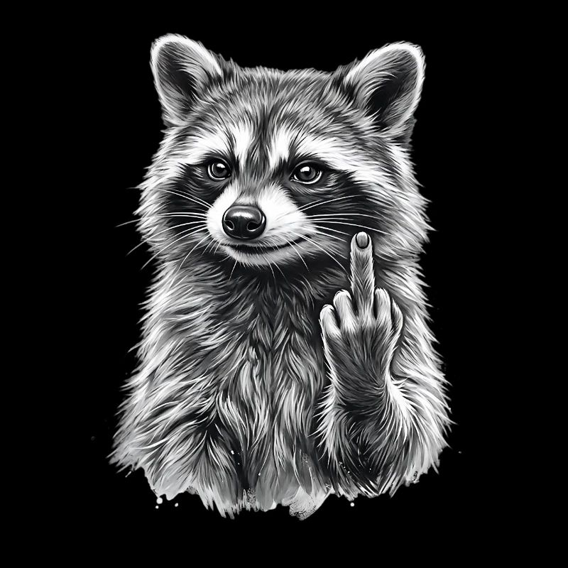 grumpy raccoon