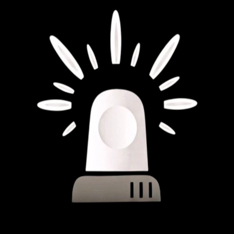 White Siren Warning Light