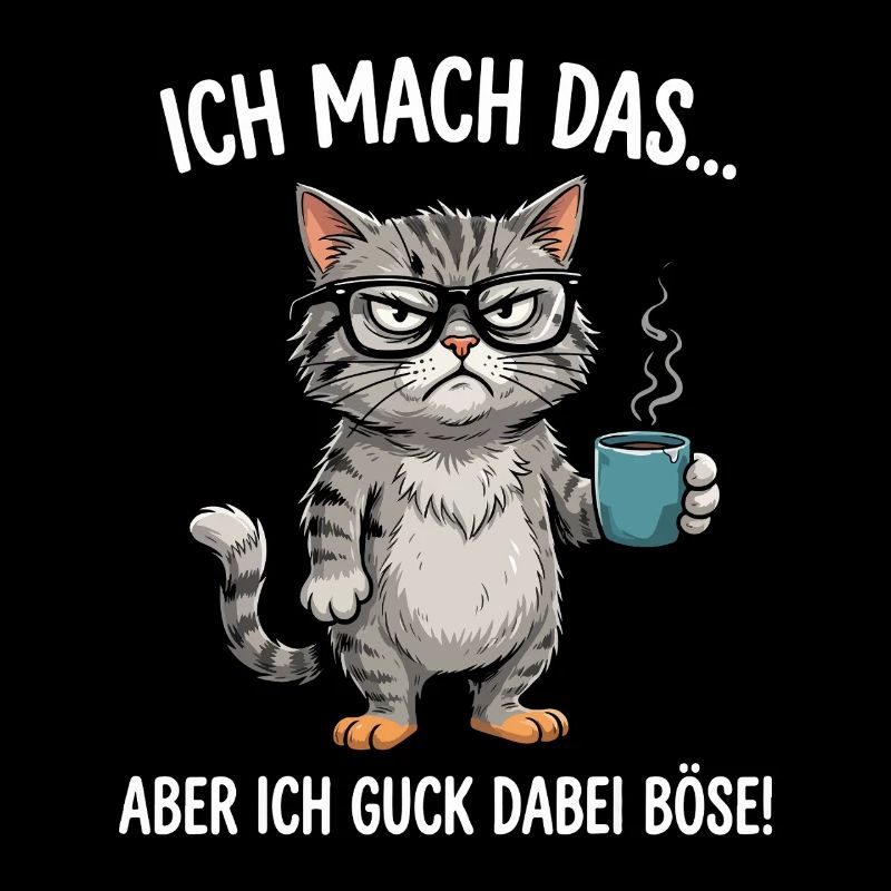 Grimmige Kaffee-Katze