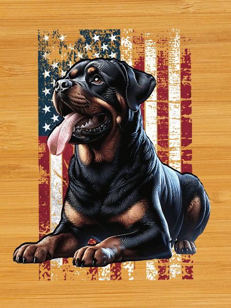 Rottweiler US Flagge
