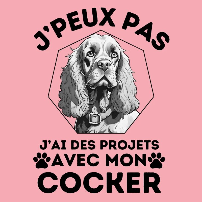 j ai des projets avec mon cocker chien mignon 2