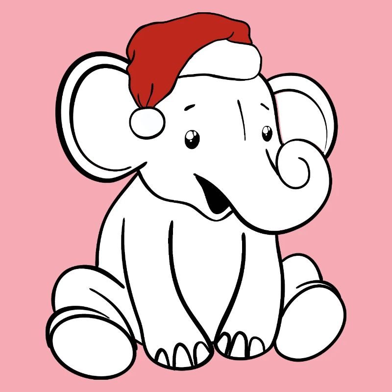 Éléphant Bébé Noël