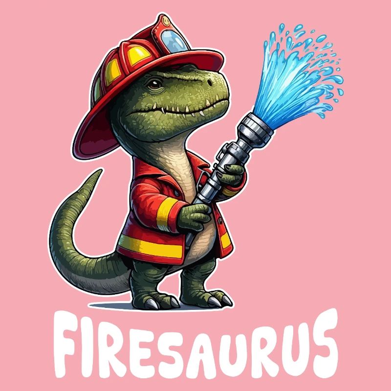 Firesaurus Feuerwehrmann Maskottchen
